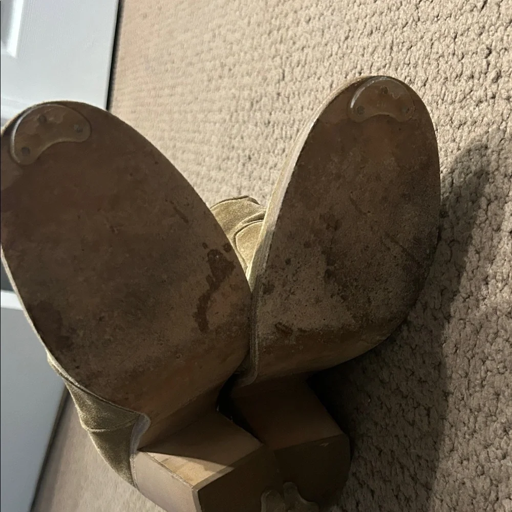 Laurence Dacade Olive Suede Ankle Booties - Picture 4 of 7